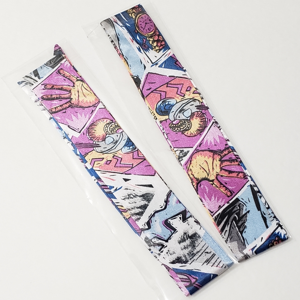⤵️⤵️2pc Anime Design Satin Scarves